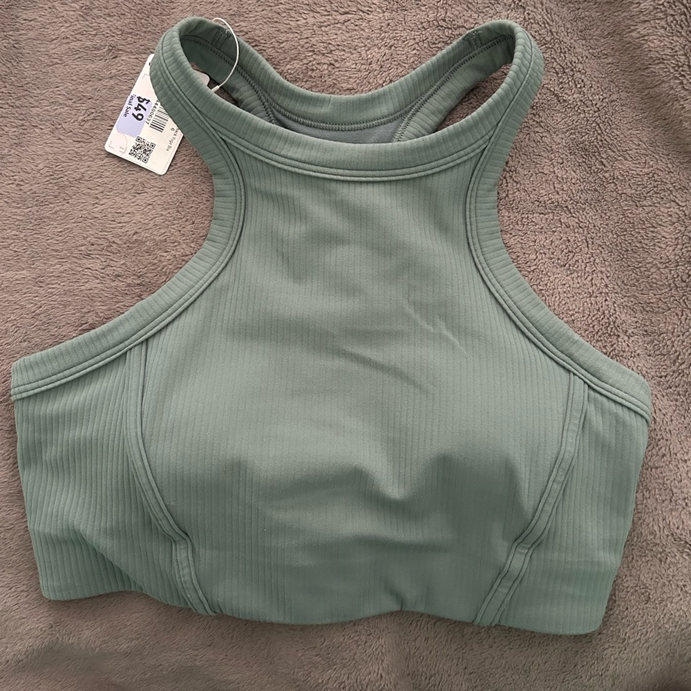 Ribbed Nulu High-Neck Yoga Bra Size 6